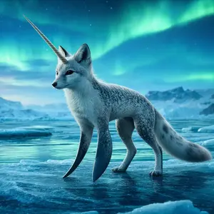 Arctic fox + Narwhal